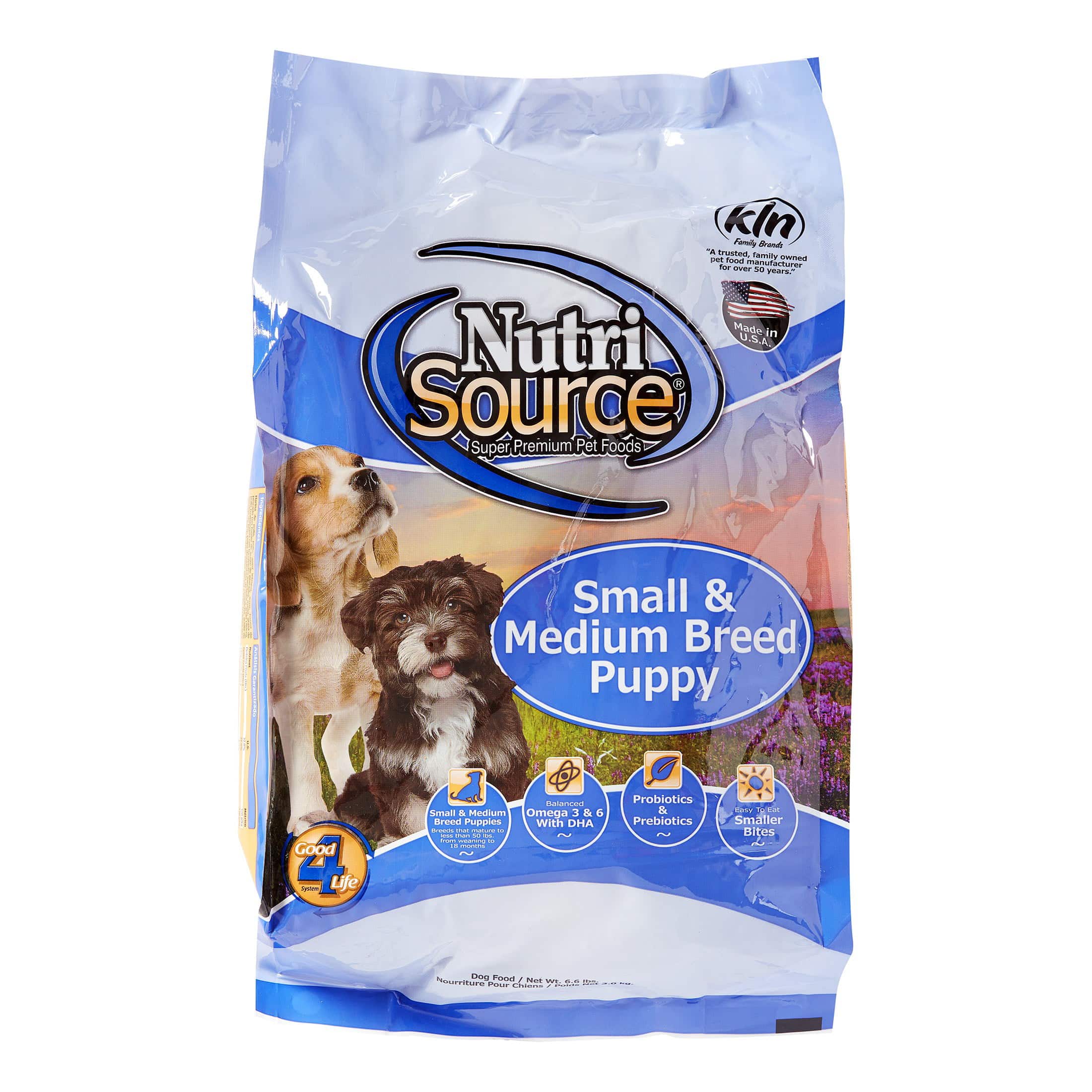 NutriSource Small &  Medium Breed Puppy Dry Dog Food, 6.6 lb
